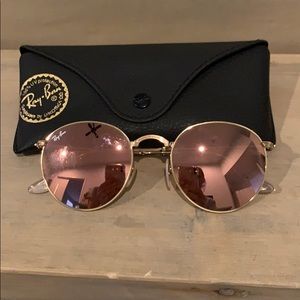 Ray band circle mirrored sunglasses